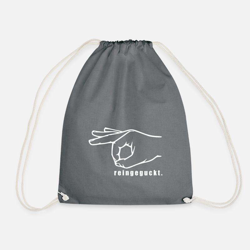 reingeguckt [white] - Turnbeutel - Grau