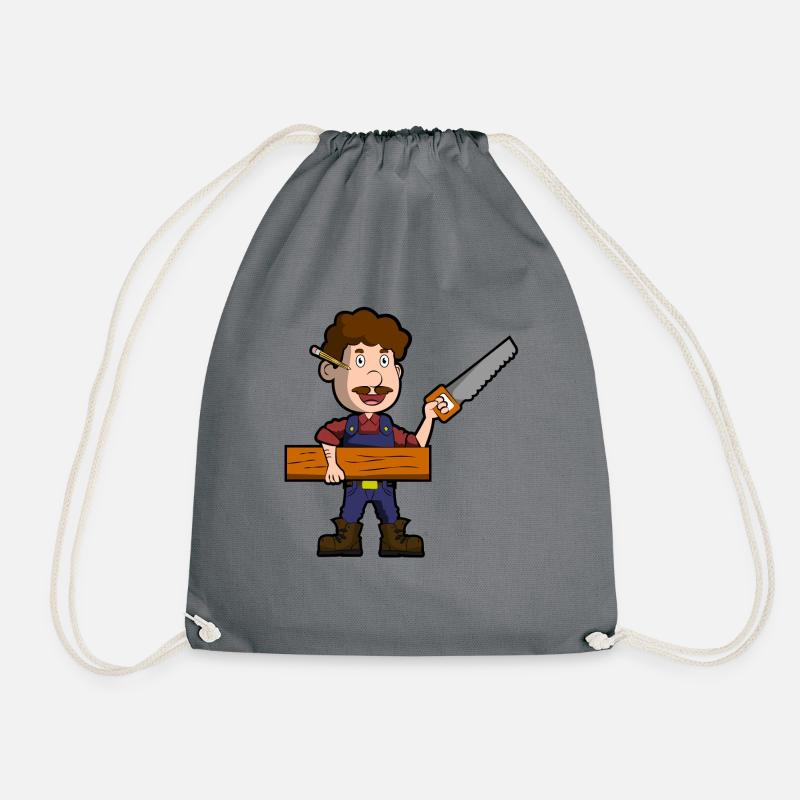 carpenter joiner carpenter joiner - Drawstring Bag - grey