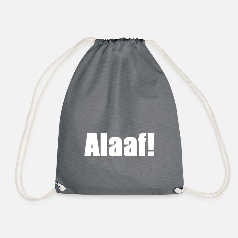 Alaaf [white] - Drawstring Bag - grey
