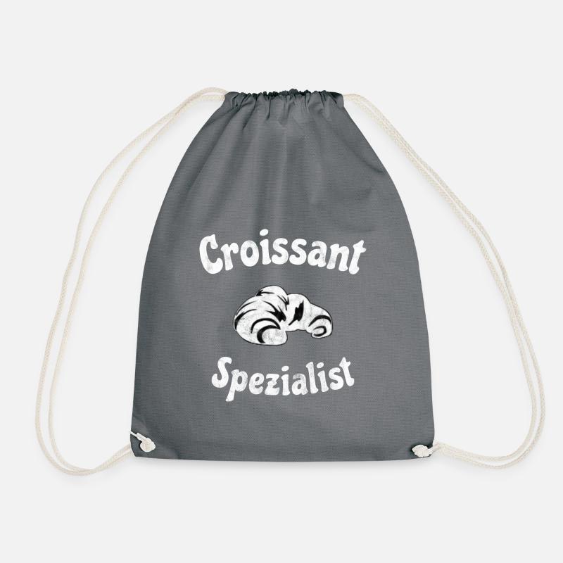 Bäcker Croissant Backen Geschenk Gebäck Backen - Turnbeutel - Grau