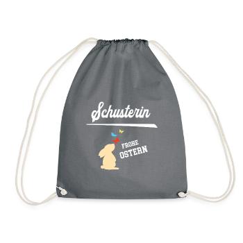Schusterin Ostern Schuhmacherin Oster Outfit - Turnbeutel - Grau - Vorne