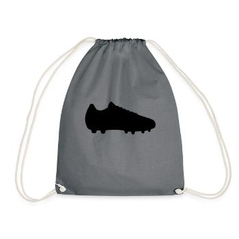 Soccer shoe - Drawstring Bag - grey - Front