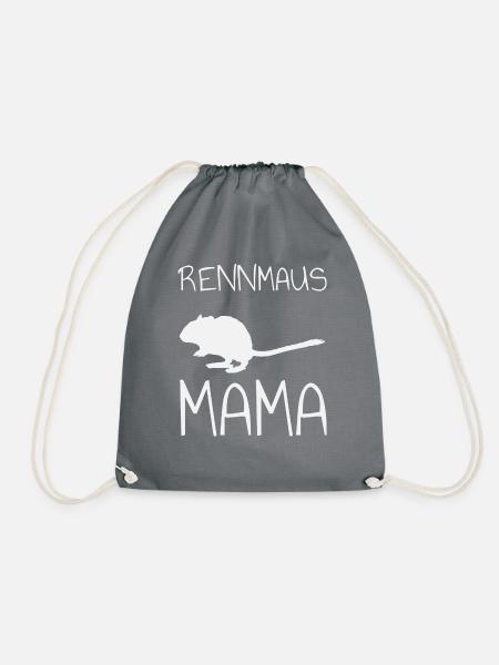 Rennmaus Mama - Turnbeutel - Grau