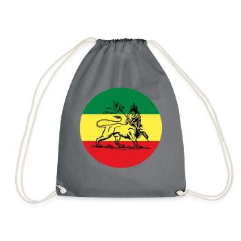 Lion of Judah - Jah Rastafari Reggae Rasta Flag - Turnbeutel - Grau - Vorne