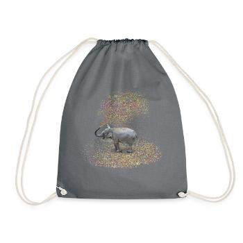 l'éléphant - Sac de sport léger - gris - Devant