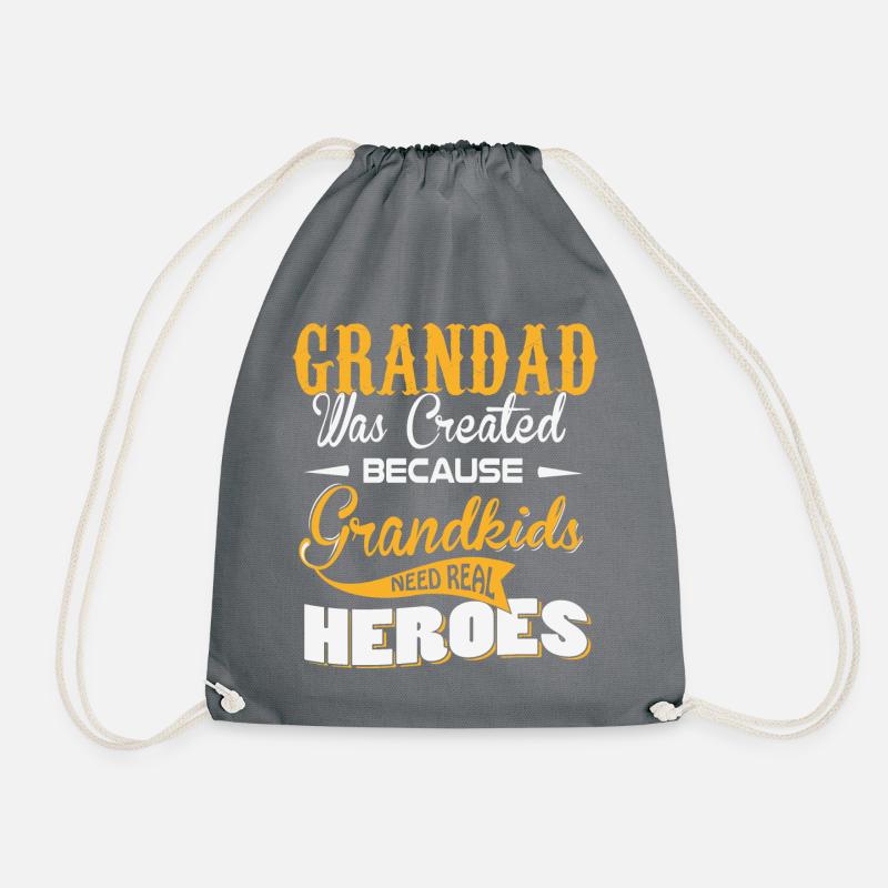 Granddad Hero - Turnbeutel - Grau