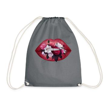 Lips flowers - Turnbeutel - Grau - Vorne
