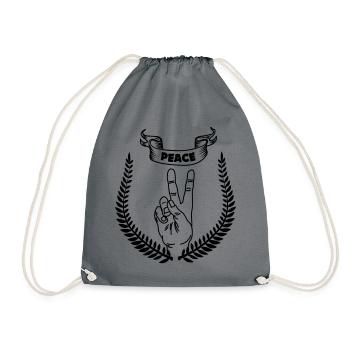 Geste de la main paix PAIX 2 - Sac de sport léger - gris - Devant