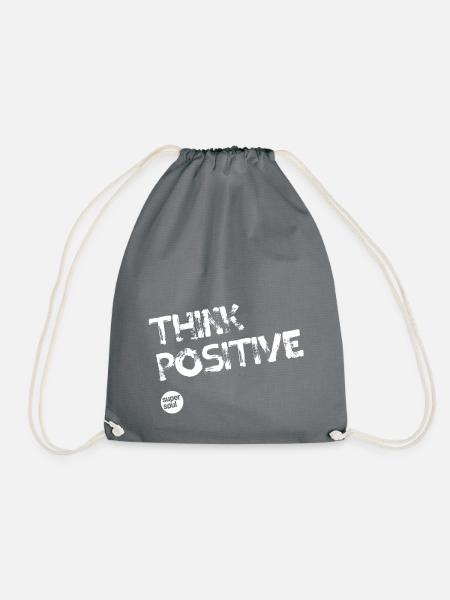 Supersoul Mindstyle Design "THINK POSITIVE" - Turnbeutel - Grau