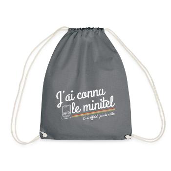 J'ai connu le minitel - Je suis vieille - Sac de sport léger - gris - Devant