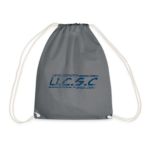 Damaged UCSC Logo Blue - Space Precinct Zero - Drawstring Bag