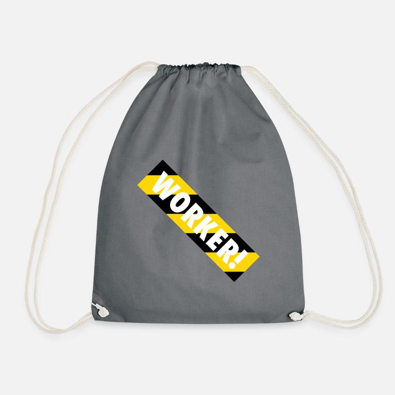 Worker - Drawstring Bag - grey
