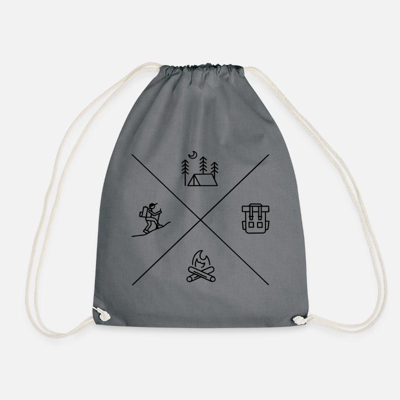 Hiking and adventure - Drawstring Bag - grey