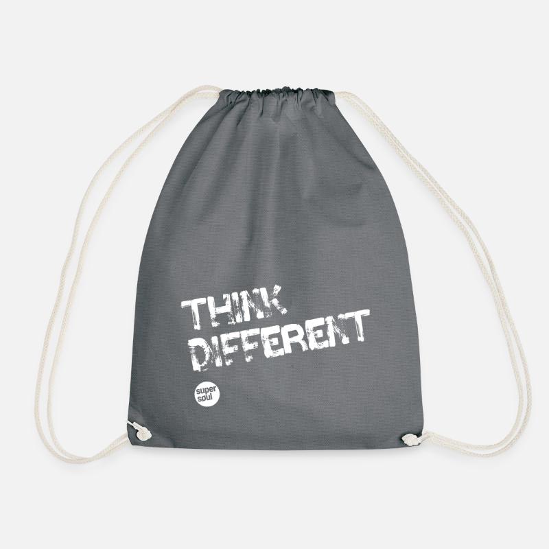 Supersoul Mindstyle Design "THINK DIFFERENT" - Drawstring Bag - grey
