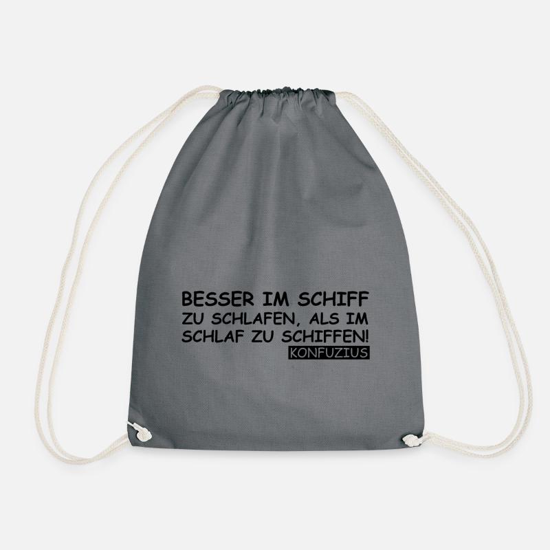 Konfuzius Weisheit | lustige Sprüche, Sarkasmus - Turnbeutel - Grau