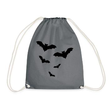 Fledermaus Fledermäuse - Turnbeutel - Grau - Vorne