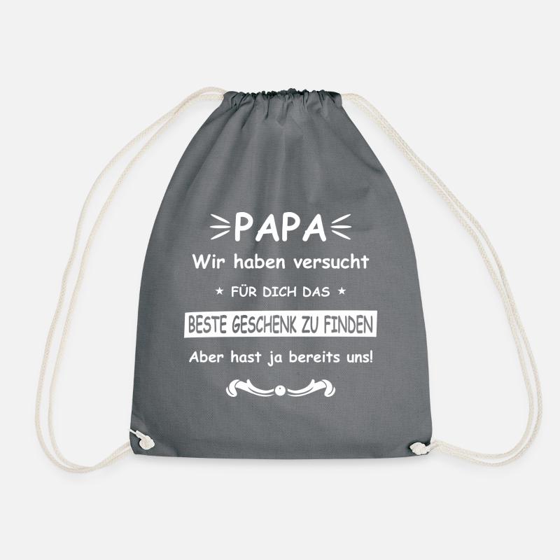 Papa ist der Beste - Turnbeutel - Grau