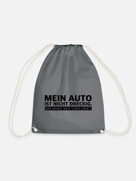 Mein Auto ist nicht dreckig | Gebrauchtwagen - Turnbeutel - Grau