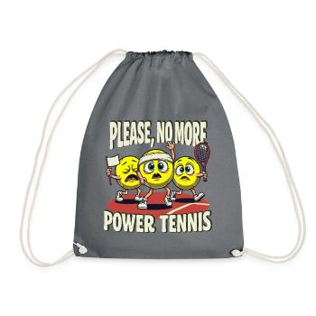 T-shirt Tennis Ball Power Tennis Funny - Turnbeutel - Grau - Vorne