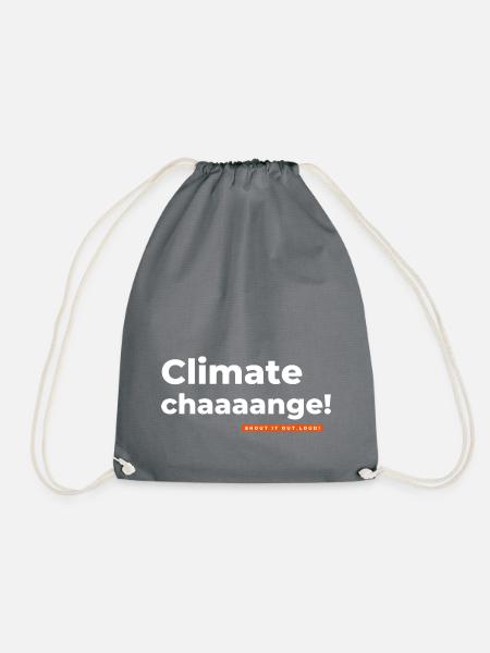 Climate change. Klimawandel. - Turnbeutel - Grau
