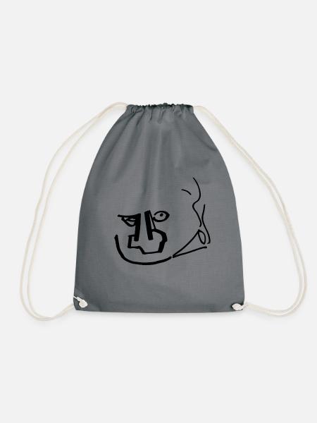 Ganja Smoker - Turnbeutel - Grau