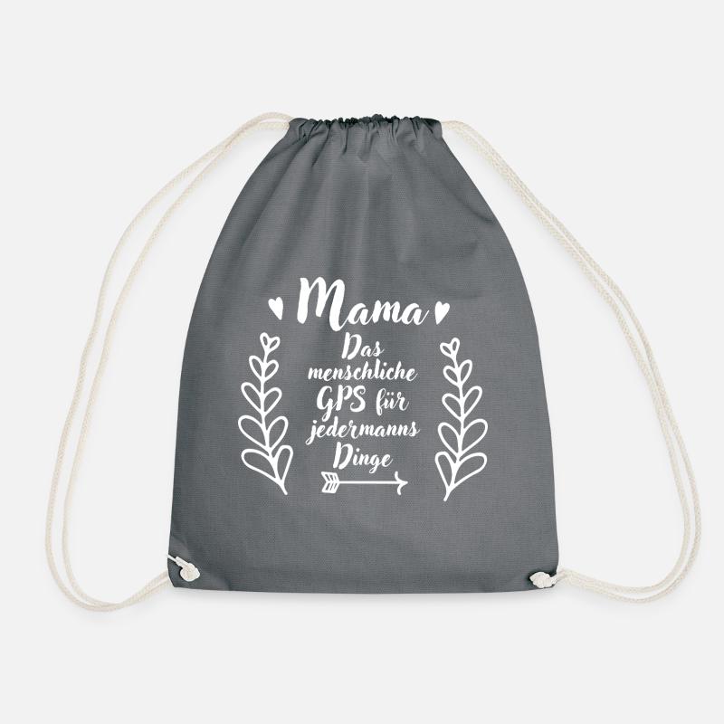 Mama das menschliche GPS - Turnbeutel - Grau