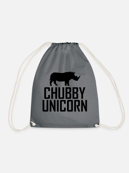 Chubby Unicorn Rhino - Turnbeutel - Grau