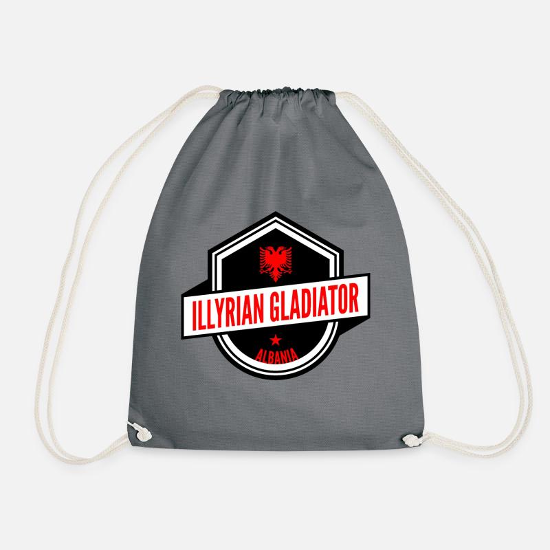 Albania Illyrian Gladiator Red - Turnbeutel - Grau