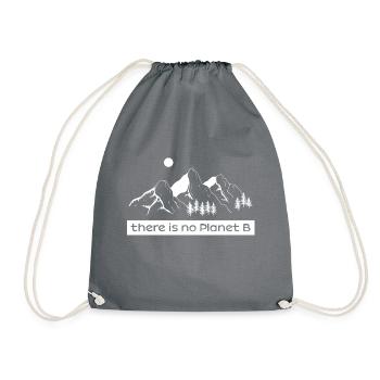 Earth planet climate protection climate change gift new - Drawstring Bag - grey - Front