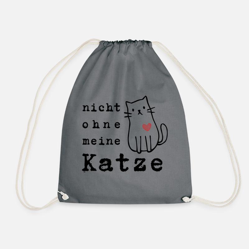 Nicht ohne meine Katze - 01 - Turnbeutel - Grau