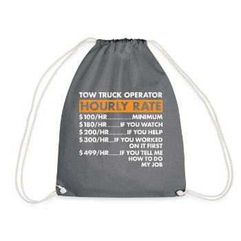 Opérateur de dépanneuse Au taux horaire Opérateur de dépanneuse - Sac de sport léger - gris - Devant