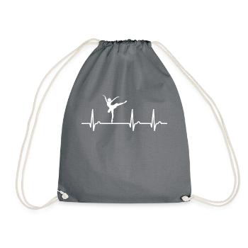 Courbe ECG - courbe cardiaque - pouls - ballet - art - Sac de sport léger - gris - Devant