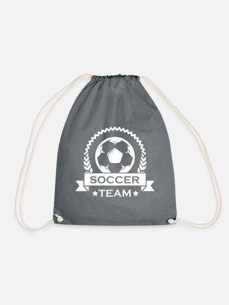 Fußball Soccer - Turnbeutel - Grau