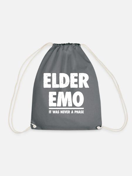 Elder Emo - Perfektes Geschenk für Emo-Fans - Turnbeutel - Grau
