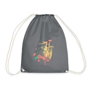 Bike - Drawstring Bag - grey - Front