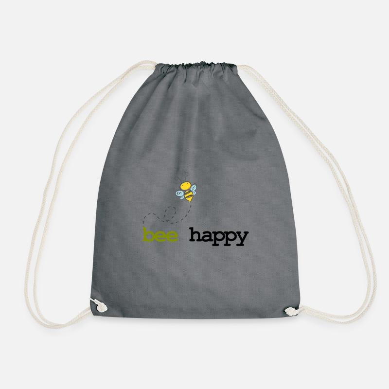 bee - Drawstring Bag - grey