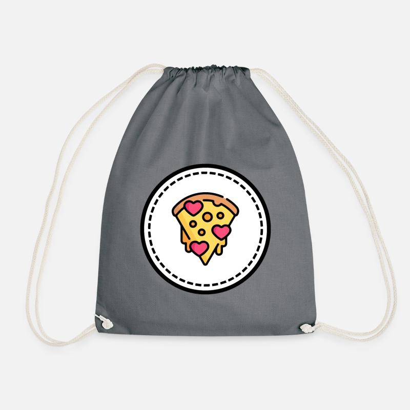 Pizza - Turnbeutel - Grau