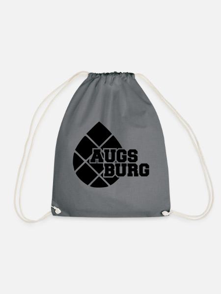 Augsburg Zirbelnuss Schwarz - Turnbeutel - Grau