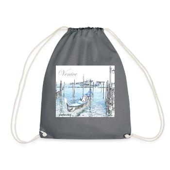 Gondole de Venise Italie - Sac de sport léger - gris - Devant