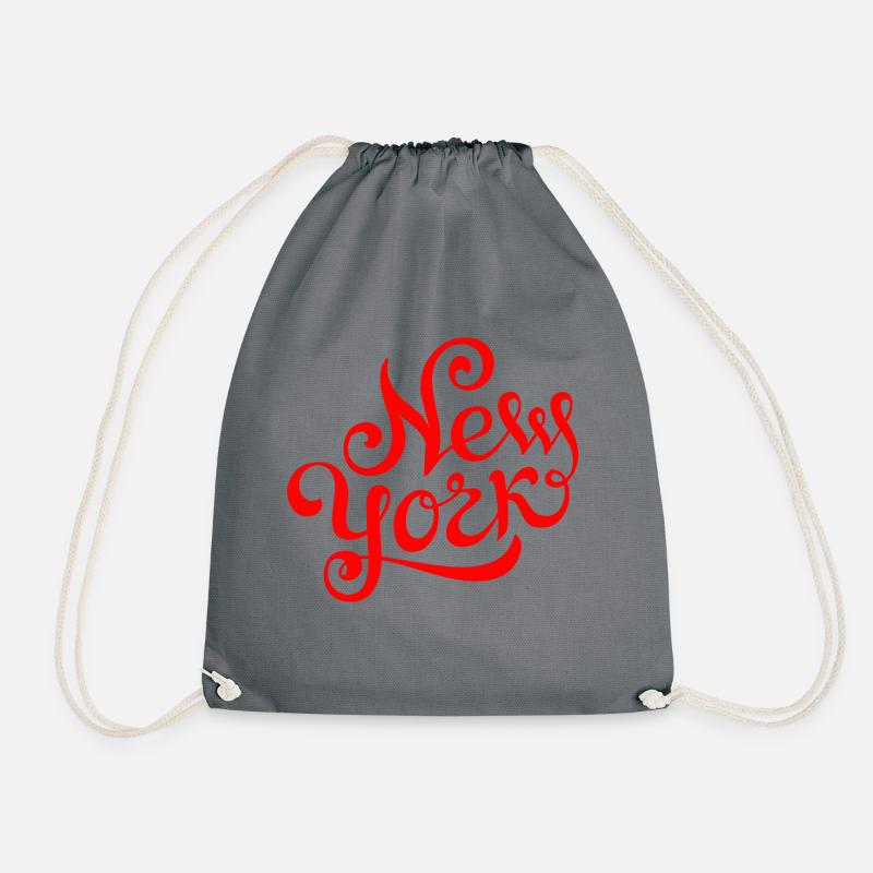New York - Drawstring Bag - grey