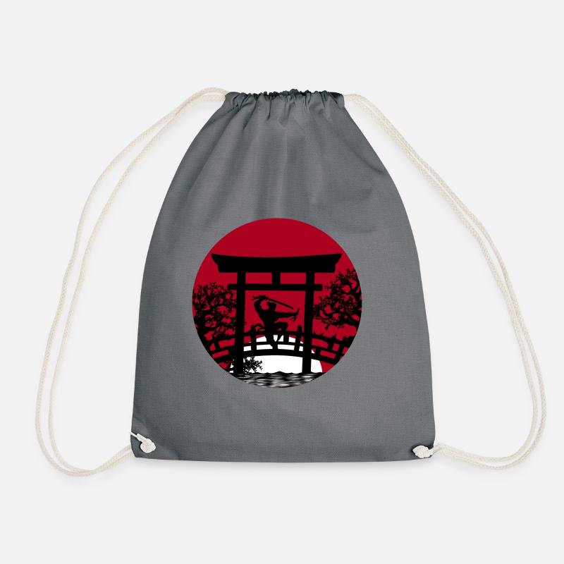 Japan Samurai - Turnbeutel - Grau
