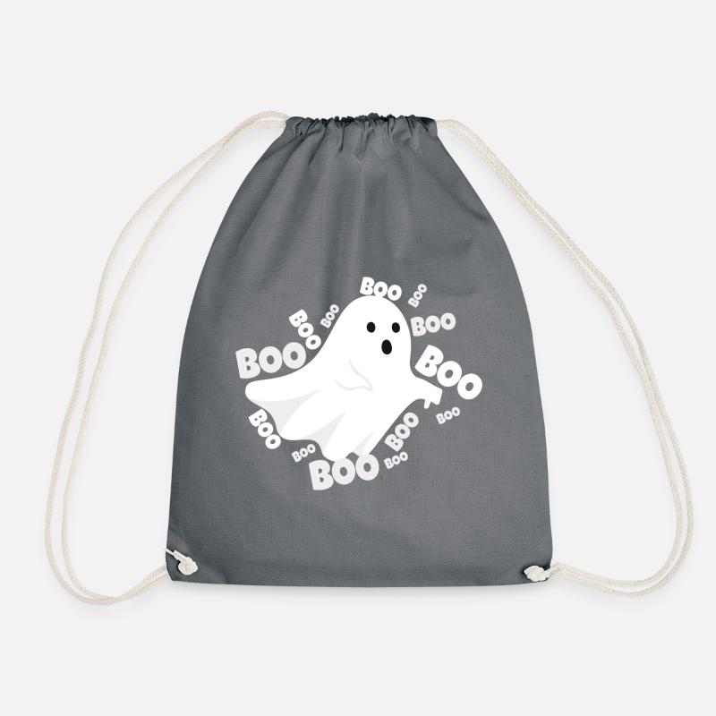 "BOO" Halloween Geist - Turnbeutel - Grau