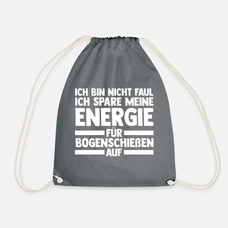 Bogen Bogenschütze Bogensport Bogenschießen - Turnbeutel - Grau