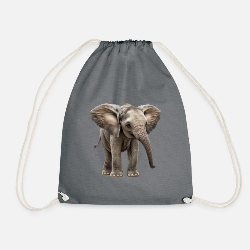 Mega süßer Baby Elefant - Turnbeutel - Grau