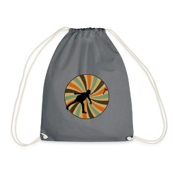 Double Axe Axe Throwing - Drawstring Bag - grey - Front