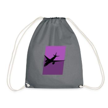 Aerospace Flugzeug Luftfahrt - Turnbeutel - Grau - Vorne