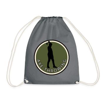 Axe Throwing Axe Double Axe - Drawstring Bag - grey - Front