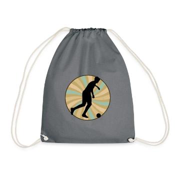 Futsal player ball sport - Drawstring Bag - grey - Front