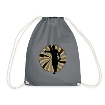 Disc Golf Player Disc Golf Disc - Drawstring Bag - grey - Front