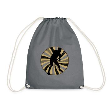 Discgolf Sportart - Turnbeutel - Grau - Vorne
